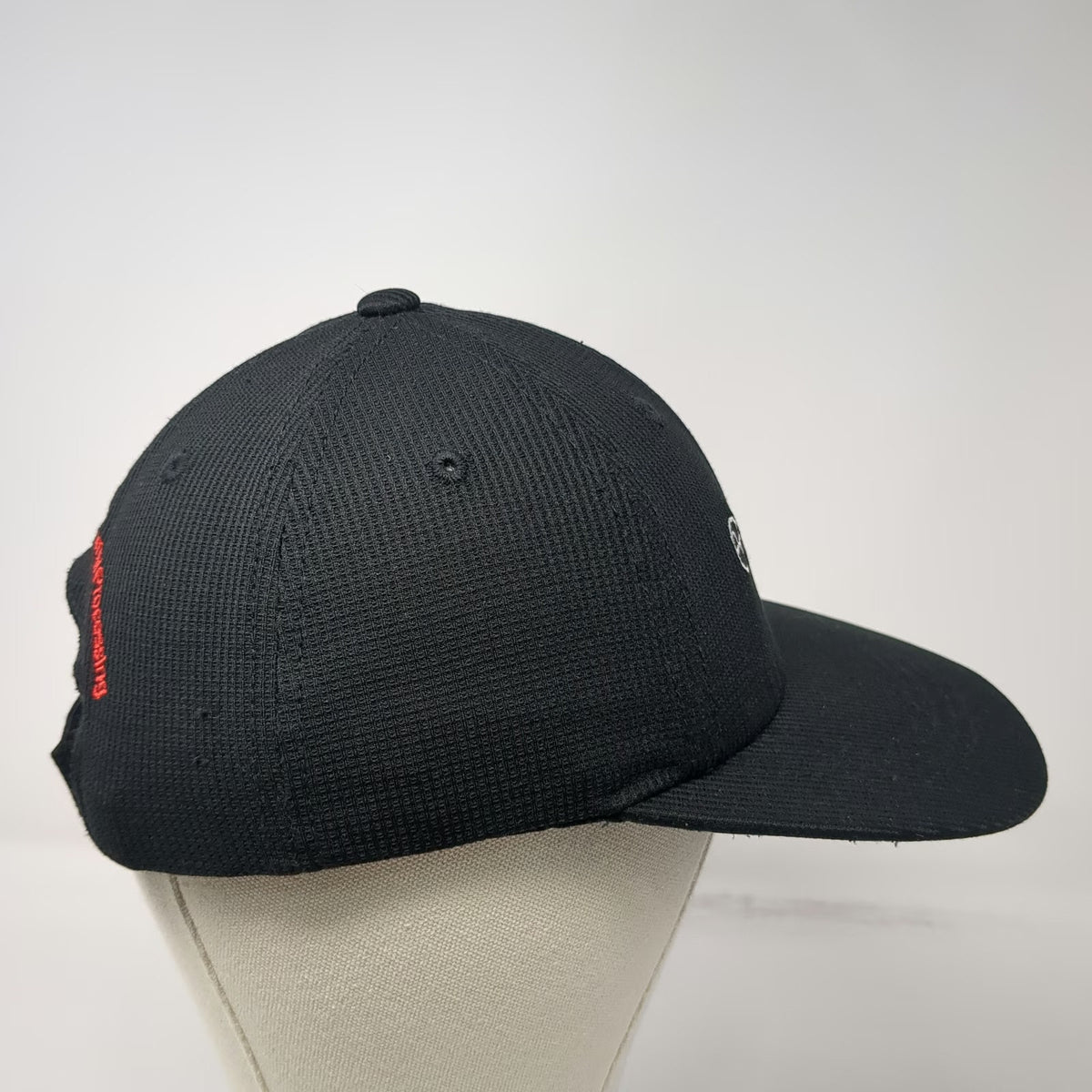 Port Authority Kokusai Black Baseball Cap One Size Strapback Thermal Logo Hat