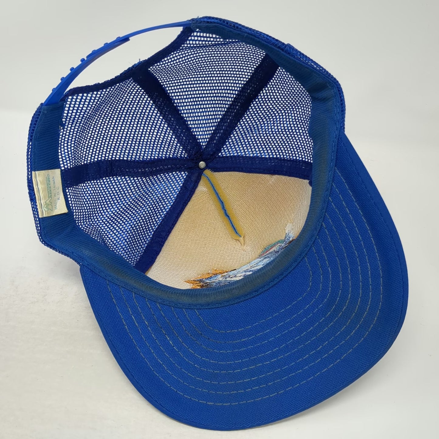 Mountaintop Marketing Trucker Hat Blue One Size Fish Daniels Company Snapback