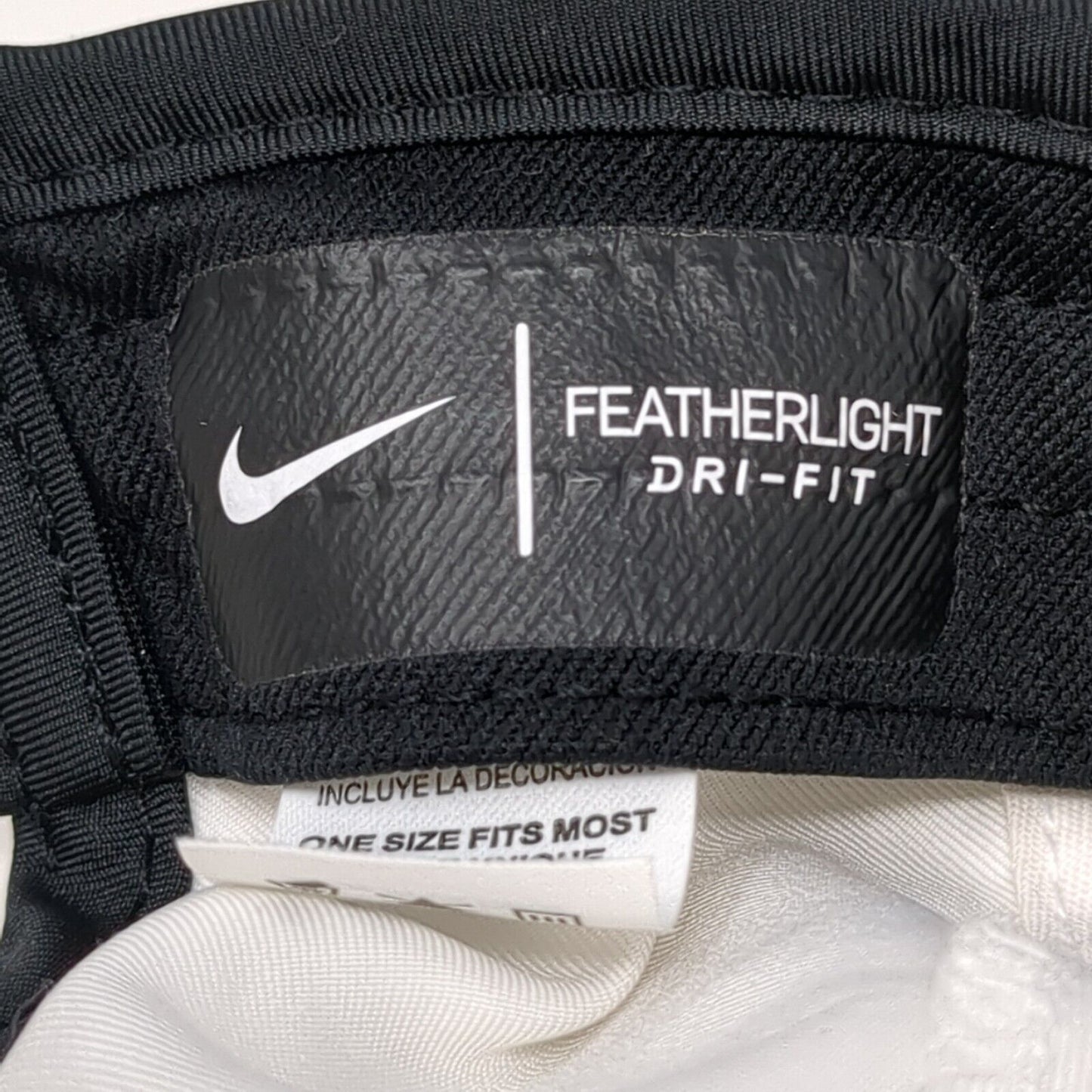 Nike Strapback Hat White One Size Adjustable Featherlight Dri-Fit