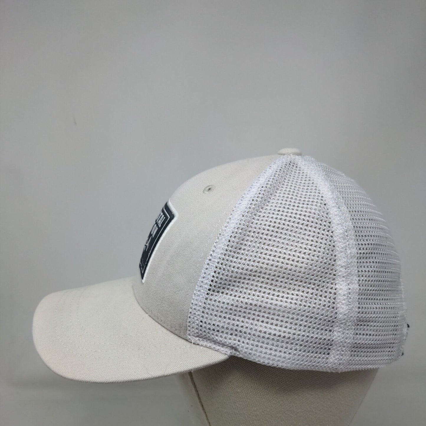 Coastal Cotton Uninhibited Snapback Trucker Hat Cream One Size Mesh Back