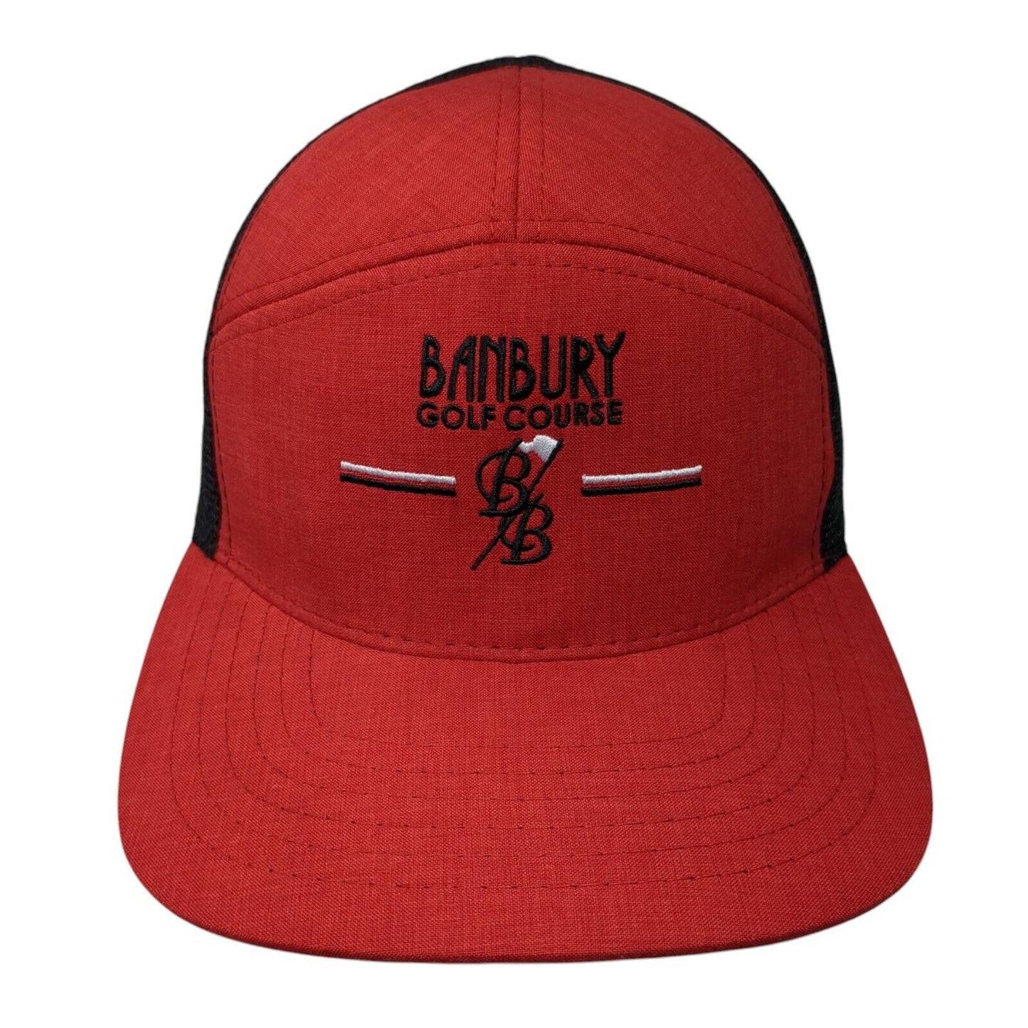 Banbury Golf Course Snapback Trucker Hat Red One Size Mesh Back Legendary