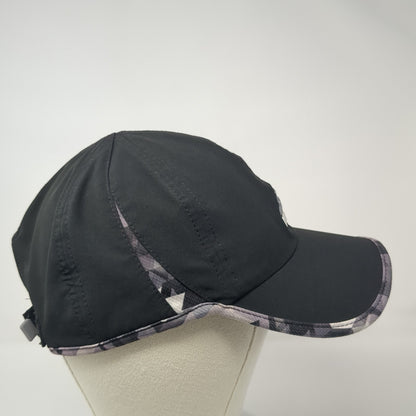 Adidas Strapback Hat Black One Size Embroidered Logo 3 Stripes Spell Out