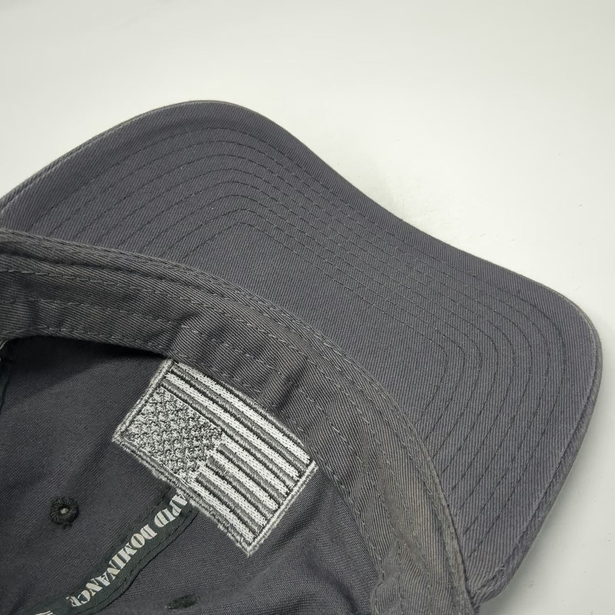 Rapid Dominance Baseball Cap Gray One Size American Flag Slideback Cotton Hat