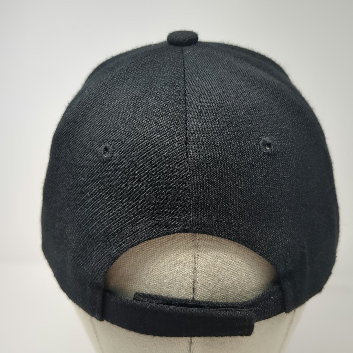 Black Baseball Cap One Size Strapback New York NY Monogram Patch 6-Panel Hat