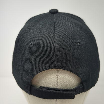 Black Baseball Cap One Size Strapback New York NY Monogram Patch 6-Panel Hat