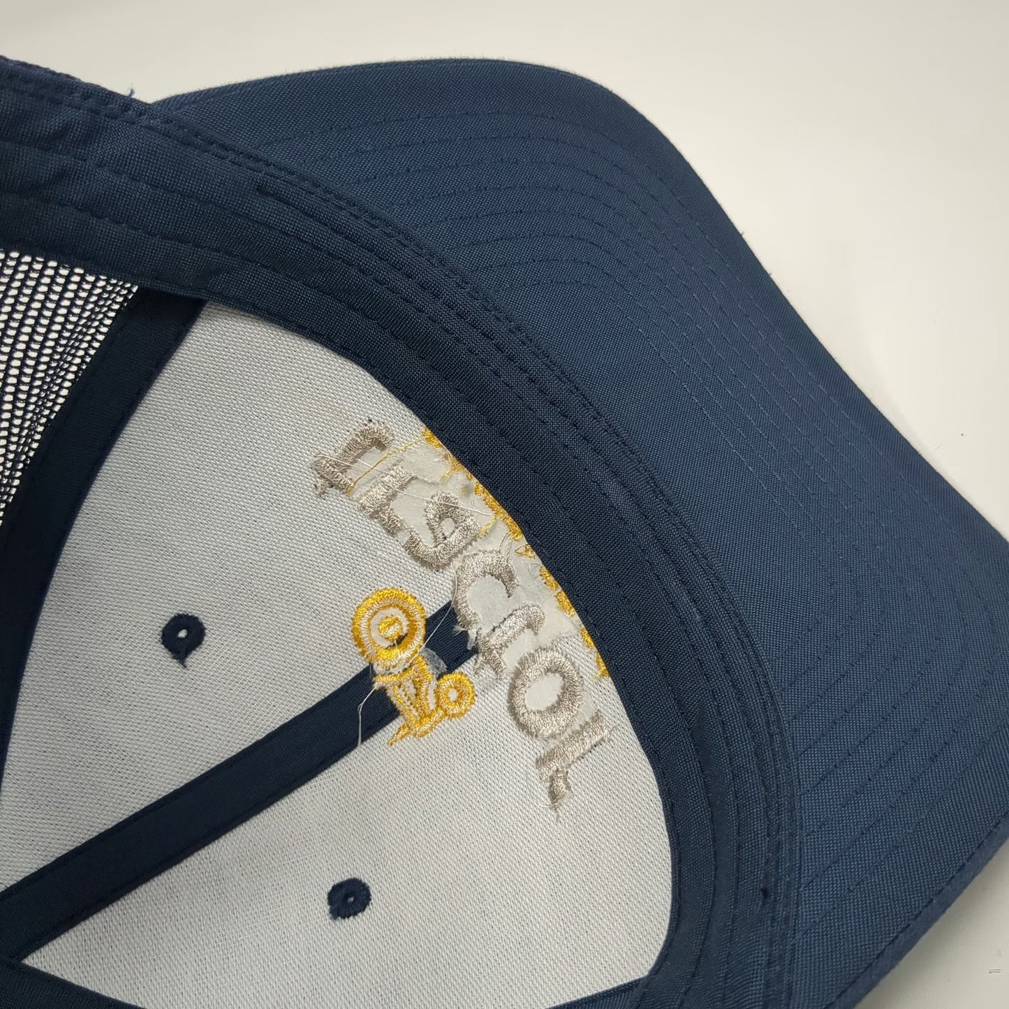 Yupoong Trucker Hat Blue One Size Tractor Beverage Co Logo Mesh Snapback
