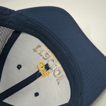Yupoong Trucker Hat Blue One Size Tractor Beverage Co Logo Mesh Snapback