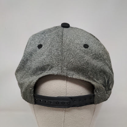 Marijuana Weed Logo Hat Cap Gray Black Embroidered 100% Polyester