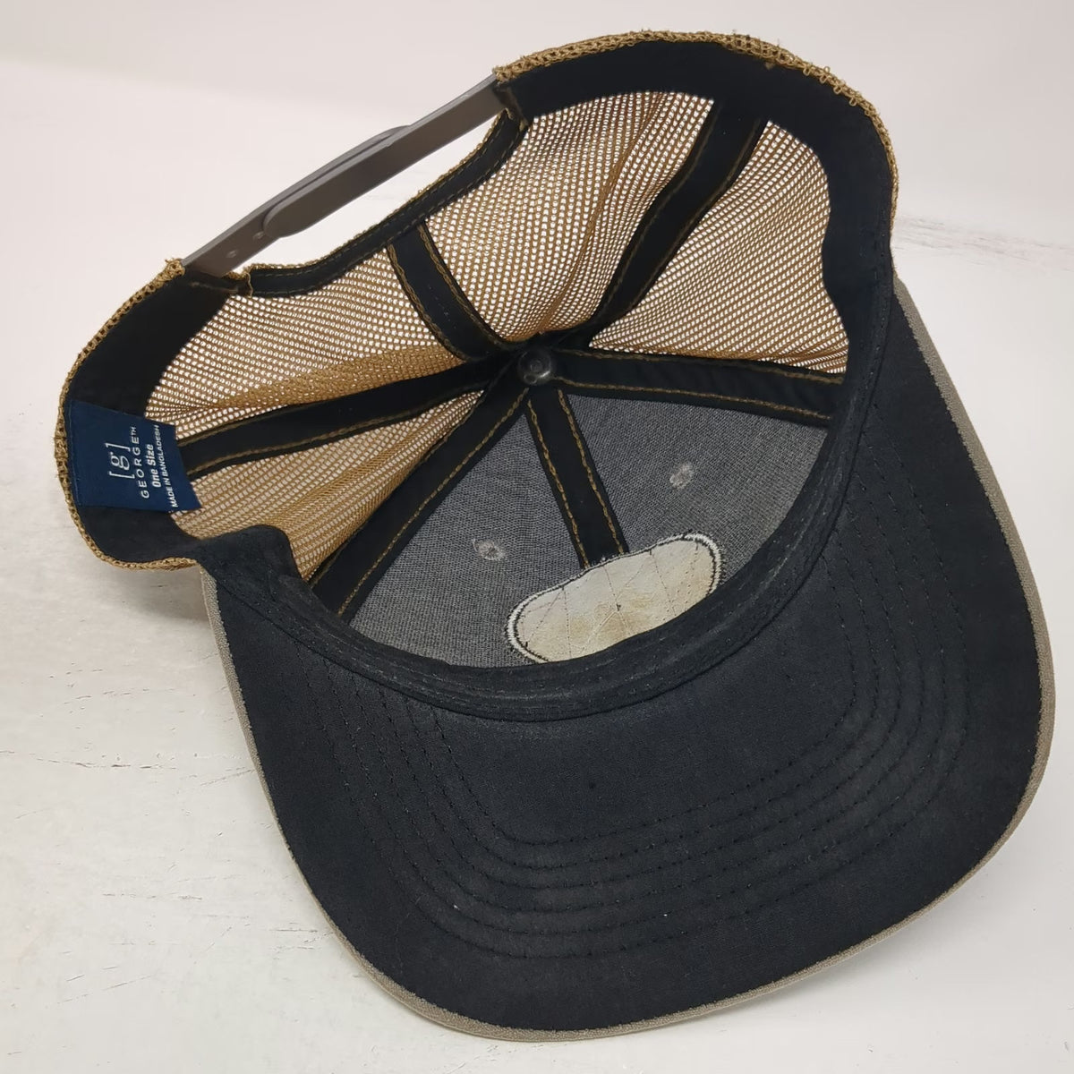 George Trucker Hat Brown One Size Hit The Trails Bicycle Mountain Patch Mesh