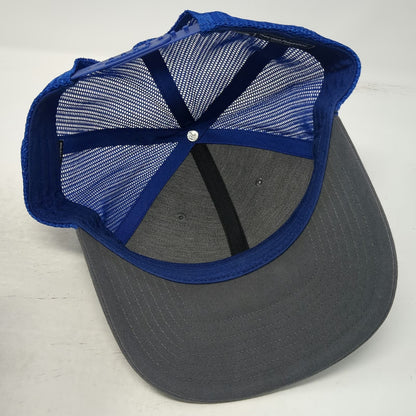 Richardson Gray Blue Trucker Hat One Size Mesh Snapback Pineapple Skull Graphic