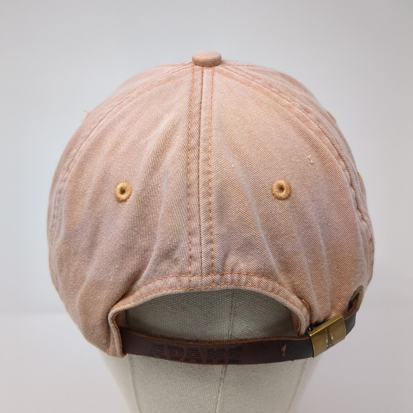 Older Than Dirt Slideback Hat Orange One Size Adjustable Leather Strap