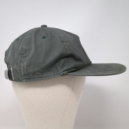 Ouray 5 Panel Green One Size Leather Patch Rope Picabo Idaho Cotton Trout Hat