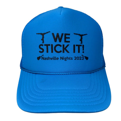 We Stick It Nashville Nights 2023 Mesh Back Rope Trucker Hat Blue OSFM Otto