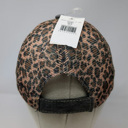 Gray Leopard Animal Print Rodeo Mom Mesh Patch Baseball Cap Hat One Size