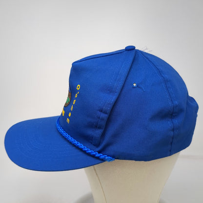 Speedway 5 Panel Blue One Size Tohono O'odham Farms Snapback Hat Rope Brim