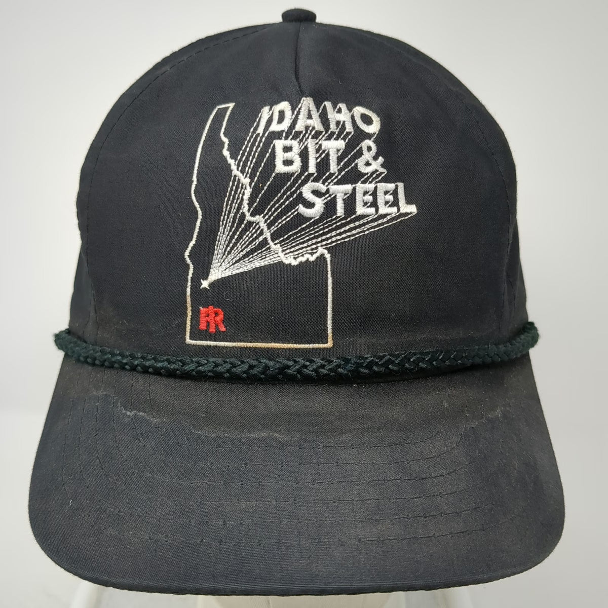 Mountaintop Marketing 5 Panel Black One Size Idaho Bit & Steel Rope Snapback Hat