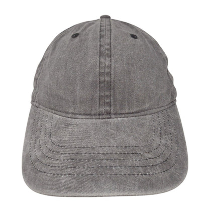 Unbranded Strapback Hat Gray OSFA Adjustable 6 Panel Blank Solid