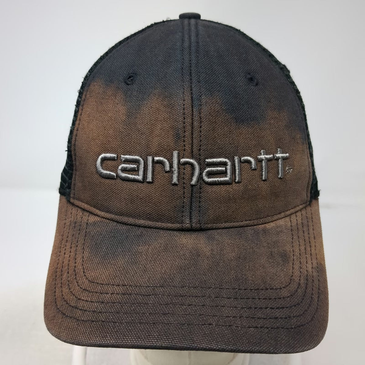 Carhartt Trucker Hat Black L Mesh Back Bleached Snapback Embroidered hat