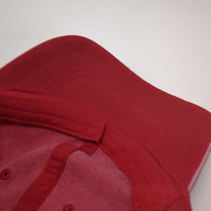 Unbranded Strapback Baseball Cap Red One Size Adjustable 6 Panel Blank