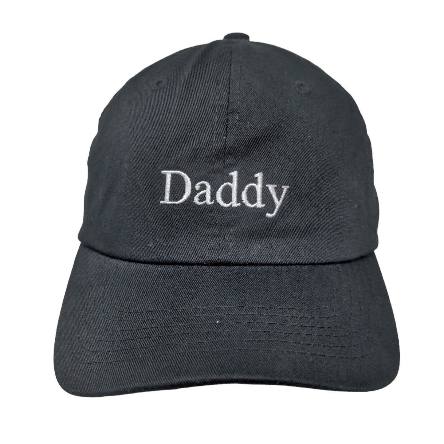 Urban Outfitters Women's Slideback Hat Black Adjustable Embroidered Daddy Cotton