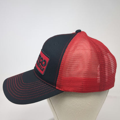 BAMKO Costco Wholesale Trucker Hat Black Red One Size Mesh Snapback Patch