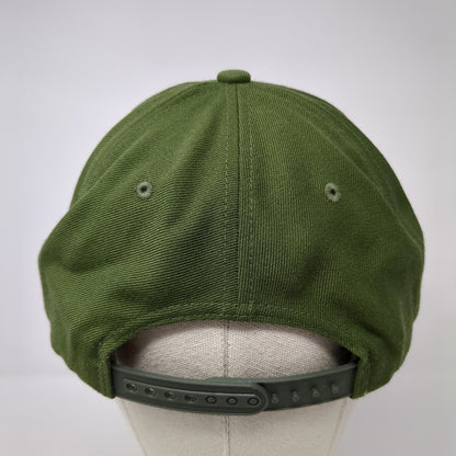 Faith Family Freedom Snapback Hat Green One Size Adjustable Leather Patch