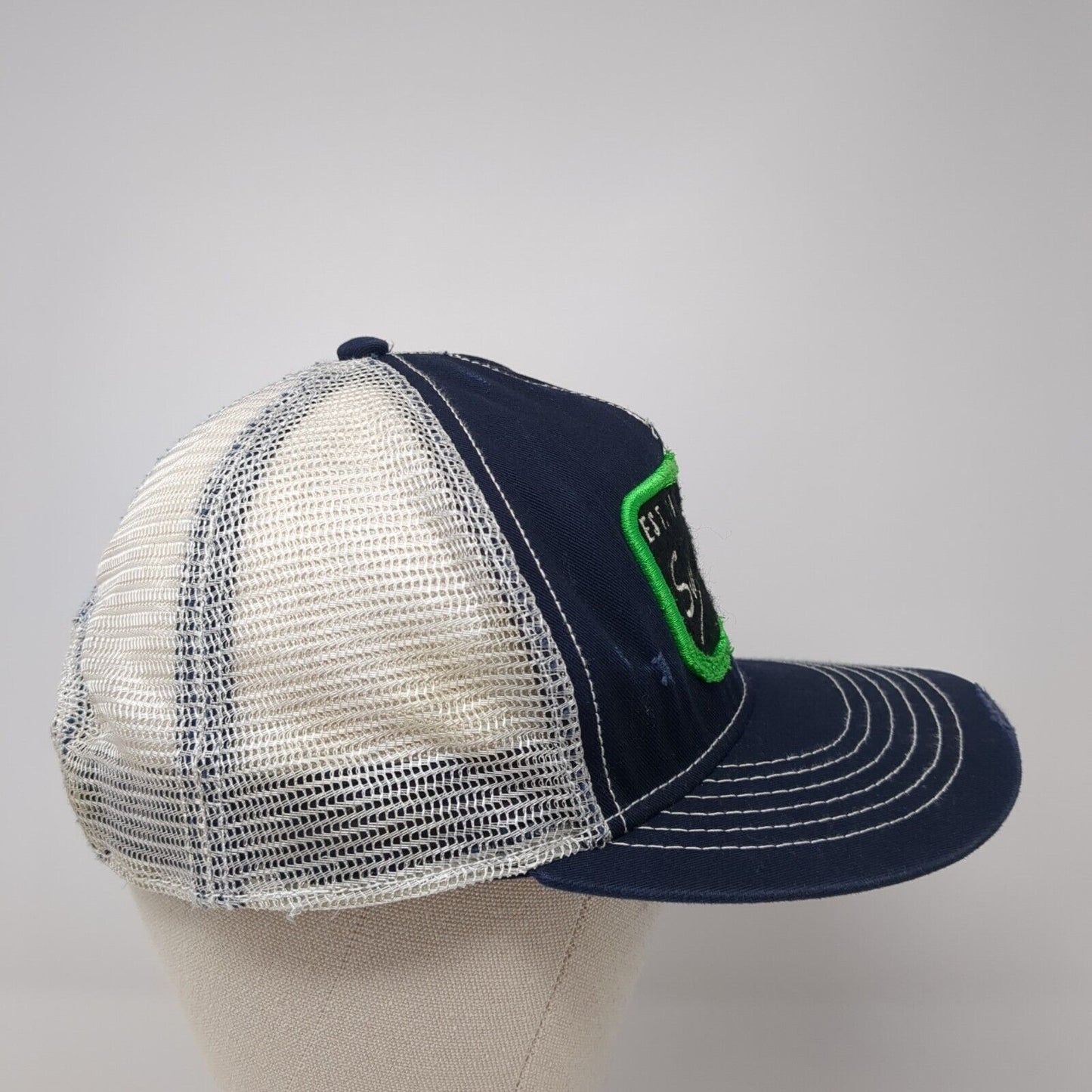 Sun Valley Idaho Snapback Trucker Hat Blue One Size Mesh Back Ouray