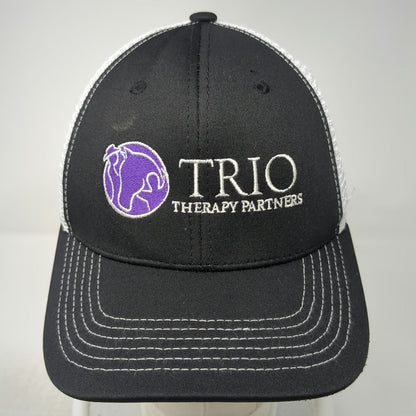 Top of the World Trucker Hat Black White One Size Mesh Snapback Horse Therapy