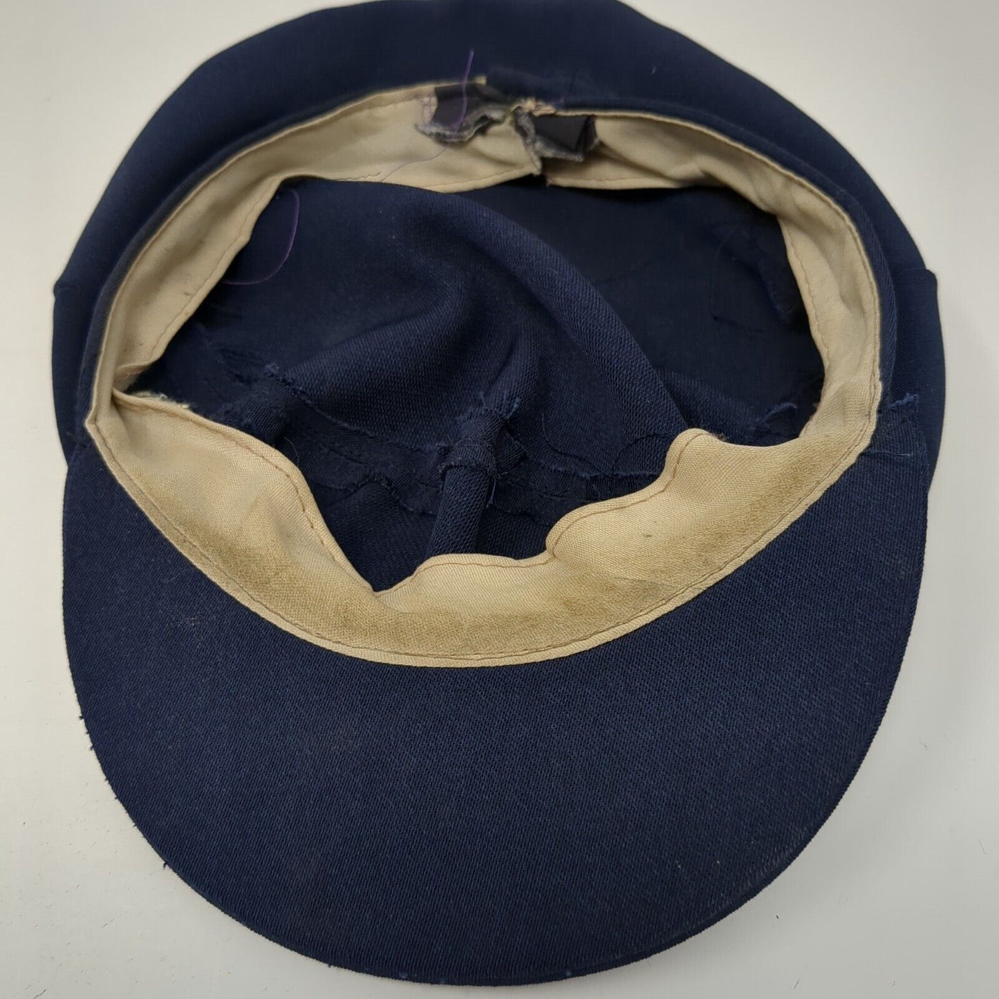 Unbranded Fitted Newsboy Pressboy Cap Hat Blue One Size Solid Blank