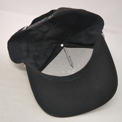 Cowboy Country Club 5 Panel Black Hat One Size Braided Rope Snapback Golf Cap