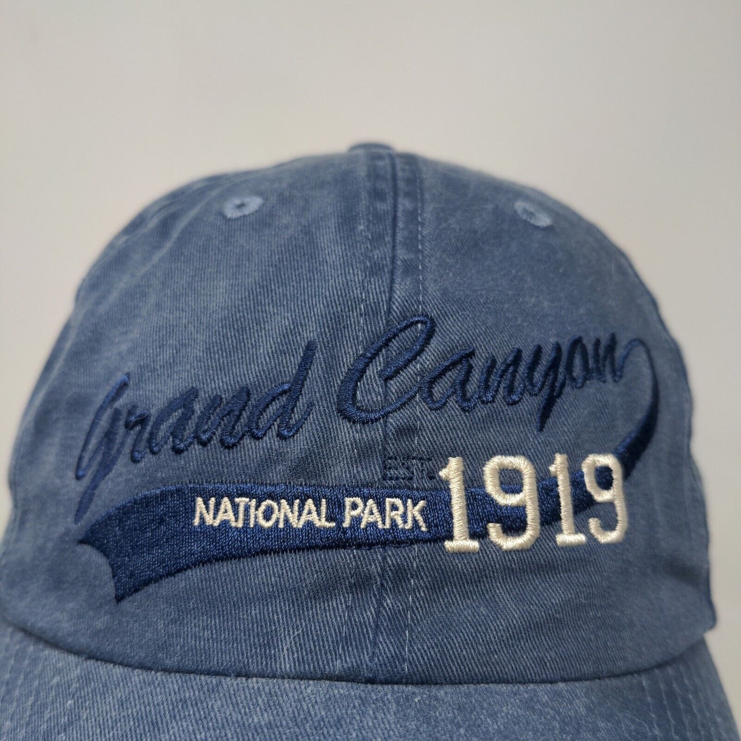 Fahrenheit Men's Strapback Hat Blue Embroidered Grand Canyon National Park Logo