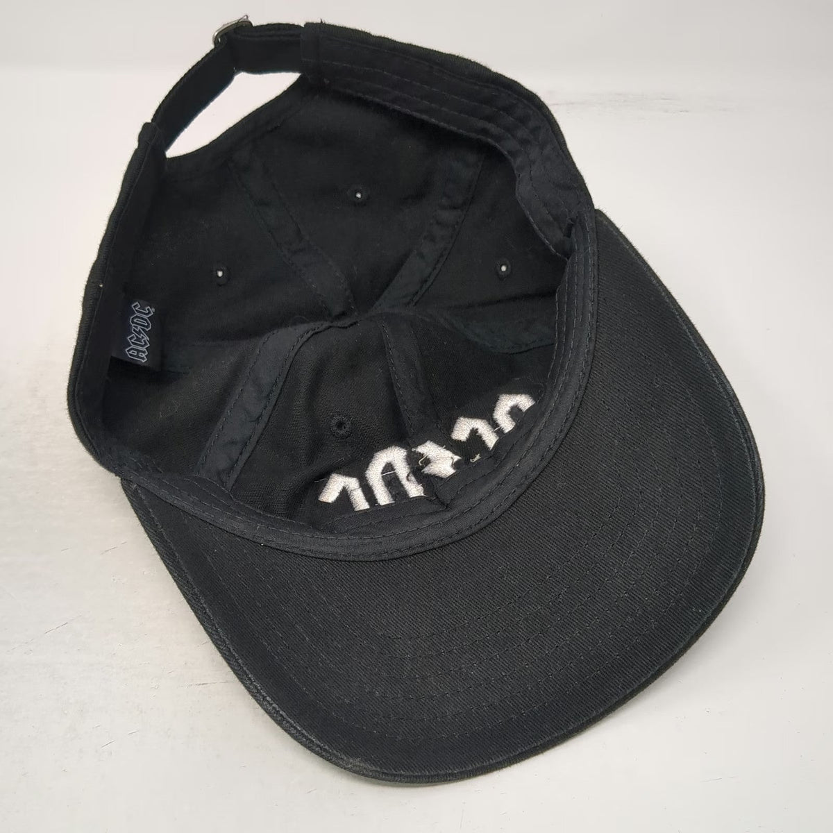 AC/DC Baseball Cap Black One Size Embroidered Logo Adjustable Music Band Hat