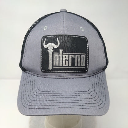 Inferno Snapback Trucker Hat Gray One Size Adjustable Mesh Back Port Authority