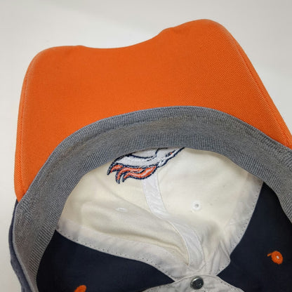 Denver Broncos NFL Reebok Hat Cap White Blue Orange Gray M Flexfit Curved Brim