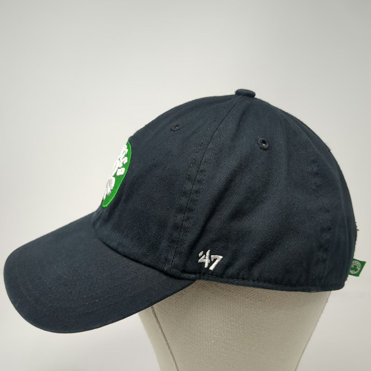 Boston Celtics NBA '47 Cap Hat Black One Size Adjustable Slideback Shamrock