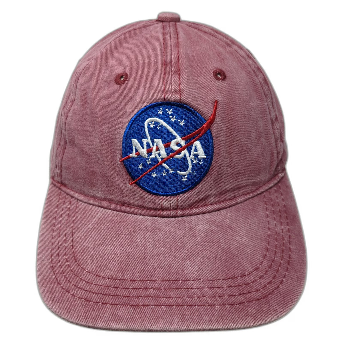 InAir NASA Logo Red Baseball Cap One Size Slideback Cotton Unstructured Hat