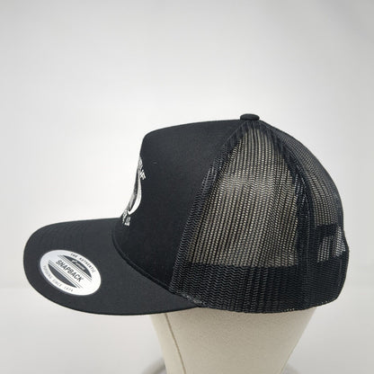 Portneuf Valley Snapback Trucker Hat Black One Size Mesh Back Sport-Tek