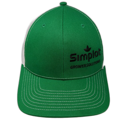 Richardson Trucker Hat Green White One Size Simplot Grower Solutions Snapback