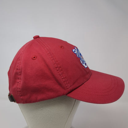 United States Coast Guard Slideback Hat Red One Size Leather Strap