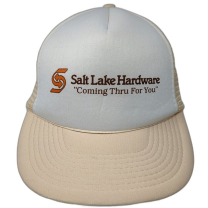 Mohr's Salt Lake Hardware Coming Thru For You Trucker Hat Beige One Size Mesh