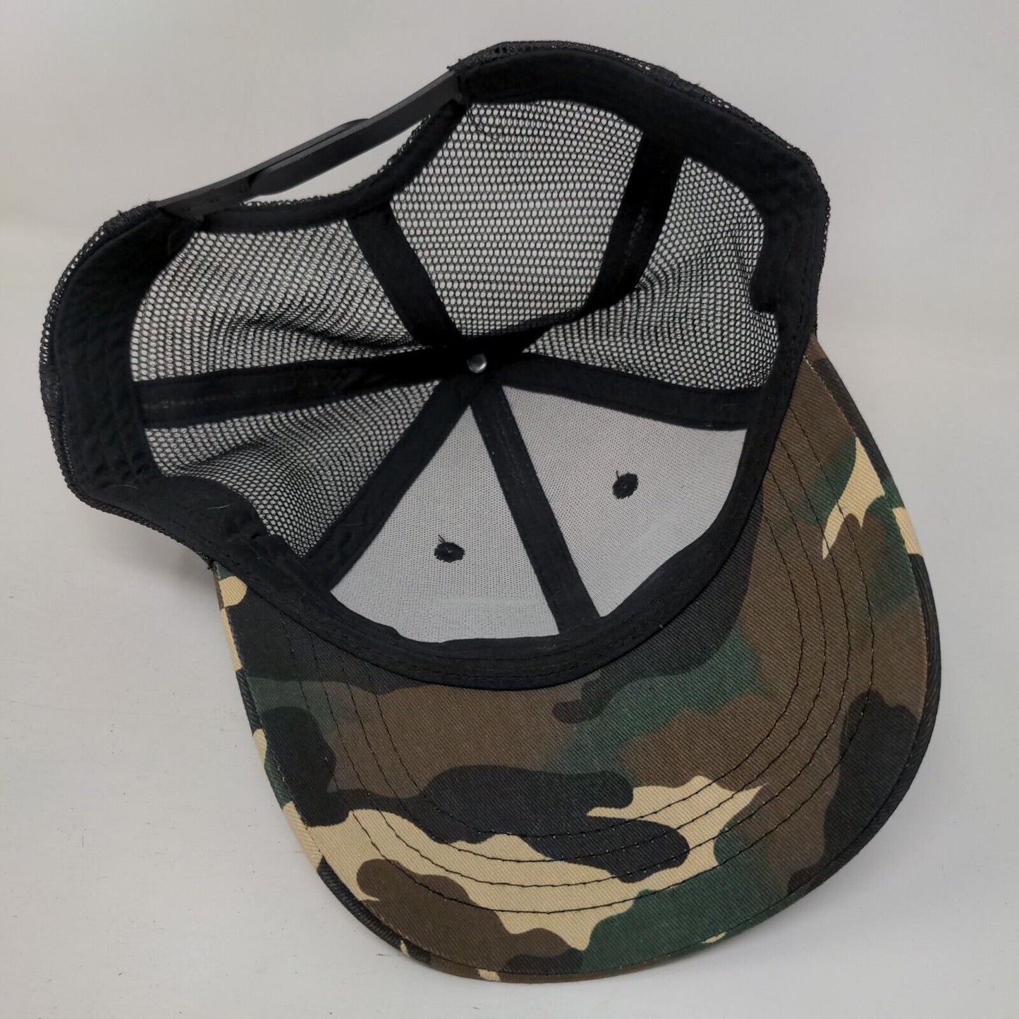 USA Flag Patch Snapback Mesh Back Trucker Hat Camo One Size Diesel Power