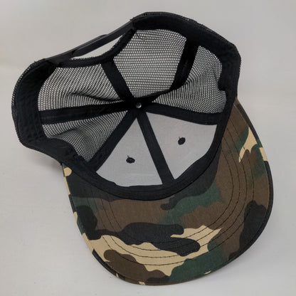USA Flag Patch Snapback Mesh Back Trucker Hat Camo One Size Diesel Power