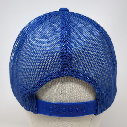 Yupoong Trucker Hat Blue One Size Smith Auto Electric Mesh Snapback 5 Panel Logo