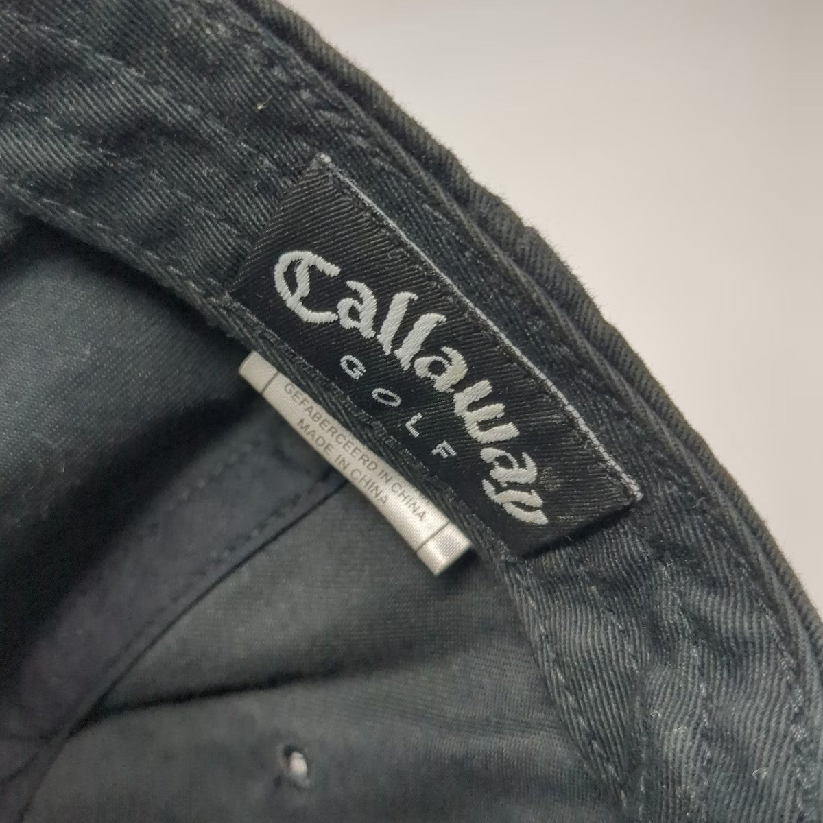 Callaway Baseball Cap Black Beige One Size Las Vegas Golf Strapback Hat Logo