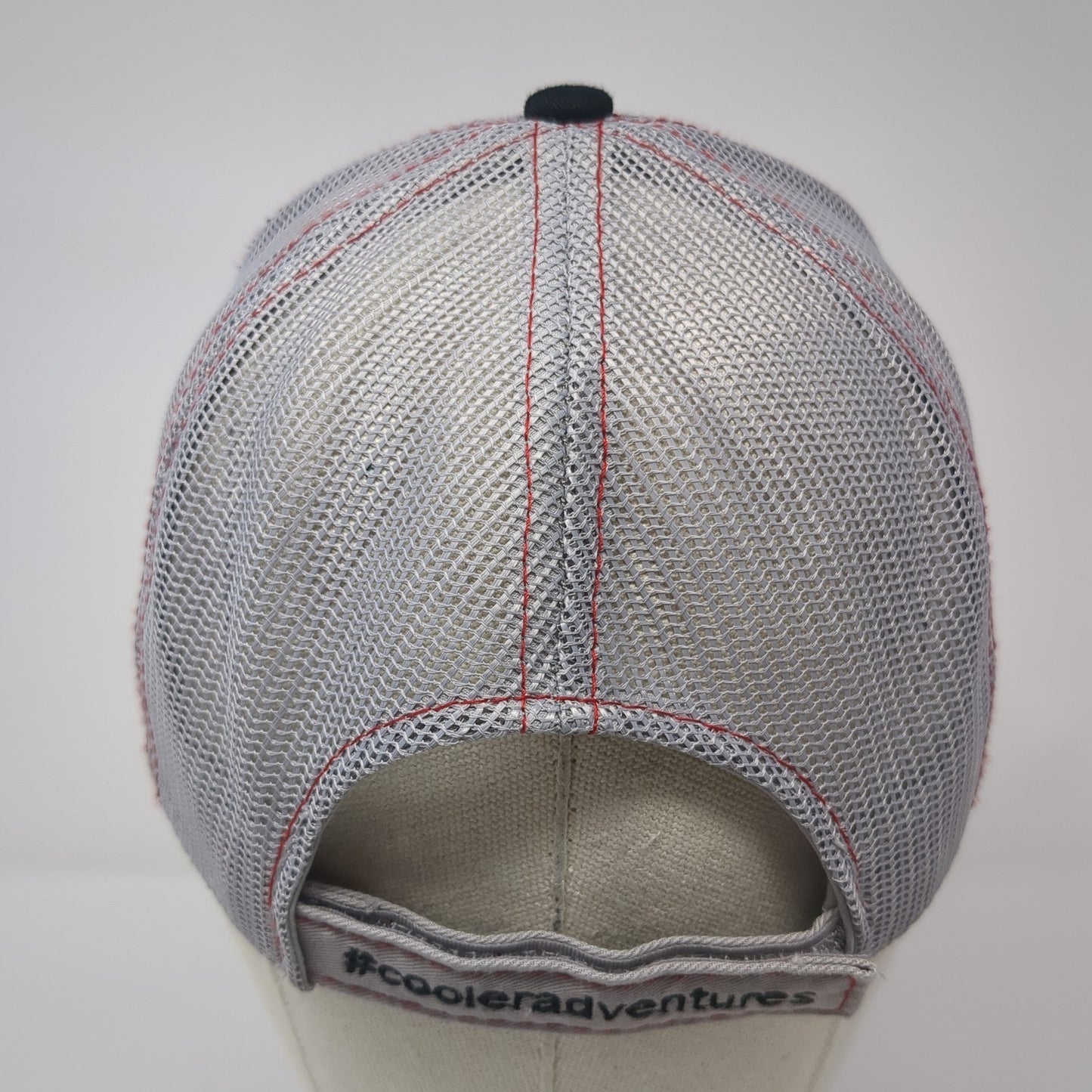 Cordova Strapback Trucker Hat Black One Size Embroidered Mesh Back
