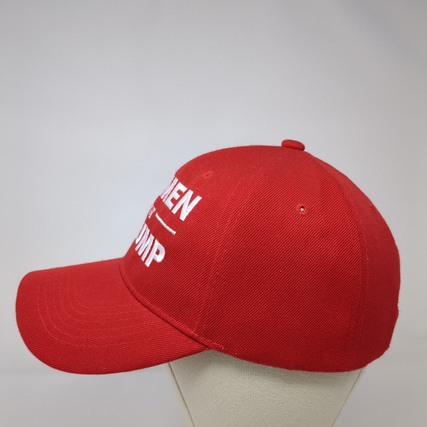 Women For Trump Strapback Hat Red One Size Adjustable Embroidered Vented Holes