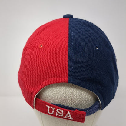 USA Flag Eagle Strapback Hat Multi One Size Adjustable Colorblock