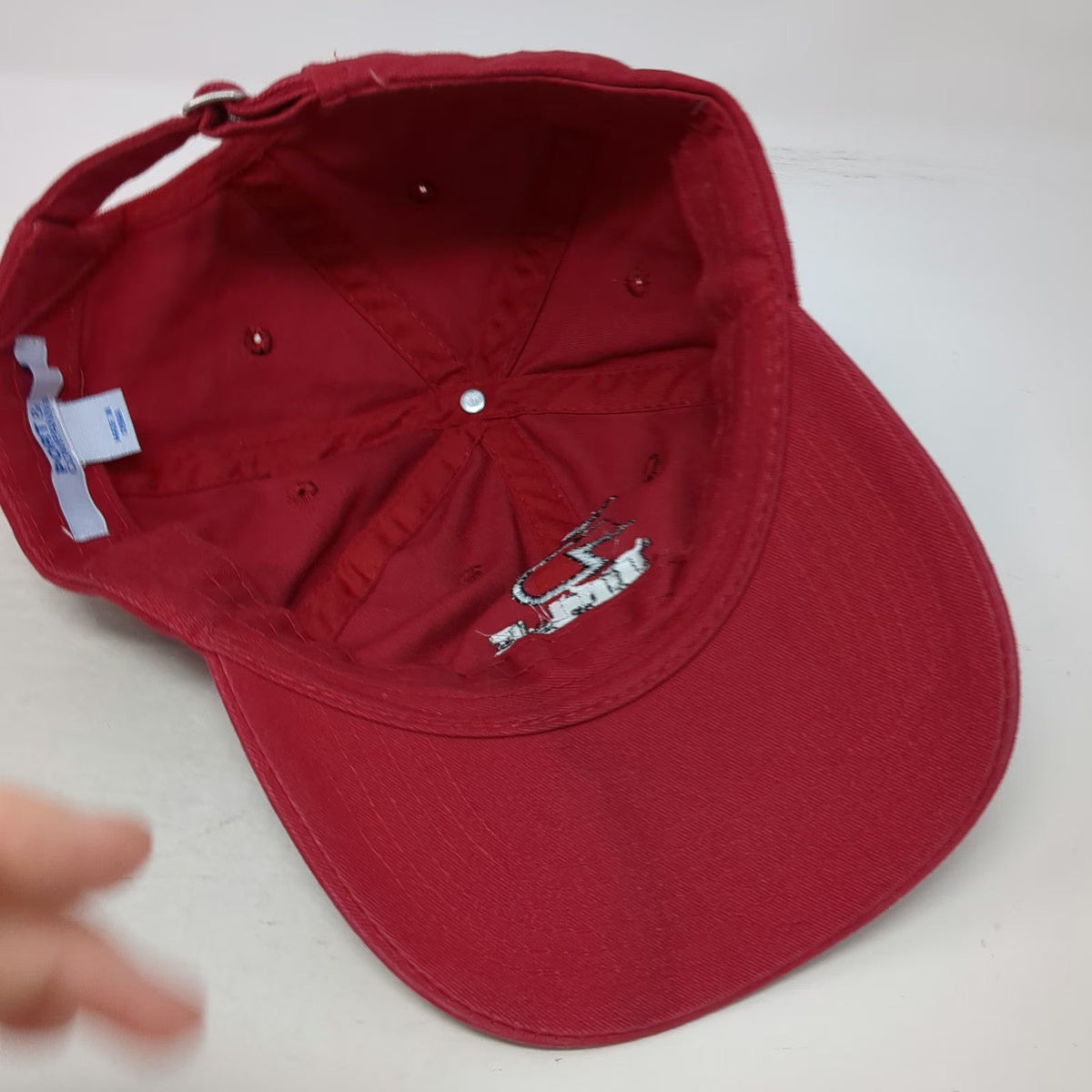 Port & Company Red Baseball Cap One Size Title Winner Embroidered Cotton Hat