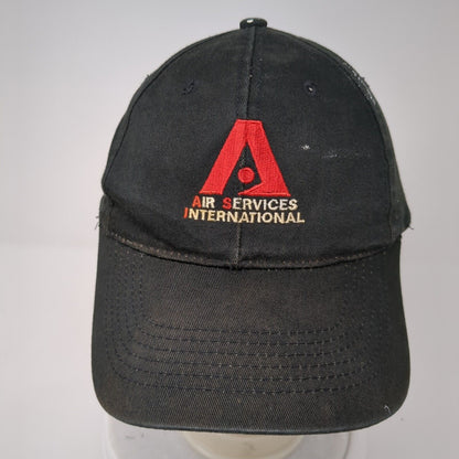 Air Services International Snapback Hat Black One Size Adjustable Sportsman