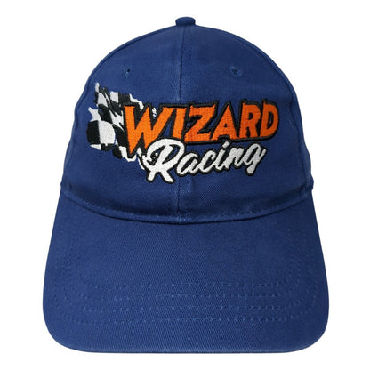Wizard Racing Strapback Baseball Cap Blue OS Adjustable Embroidered Cap America